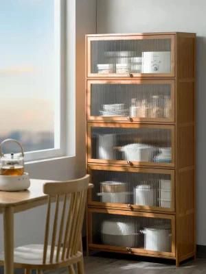Bookshelf Kitchen Storage Cabinet 3/4/5 Layers Cupboard Bookcase Bookrack in Bamboo