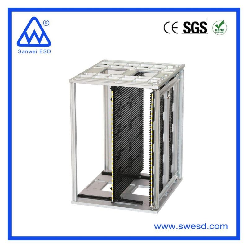 Anti Static Stainless Steel Adjustable ESD Magazine SMT Storage Holder PCB Rack