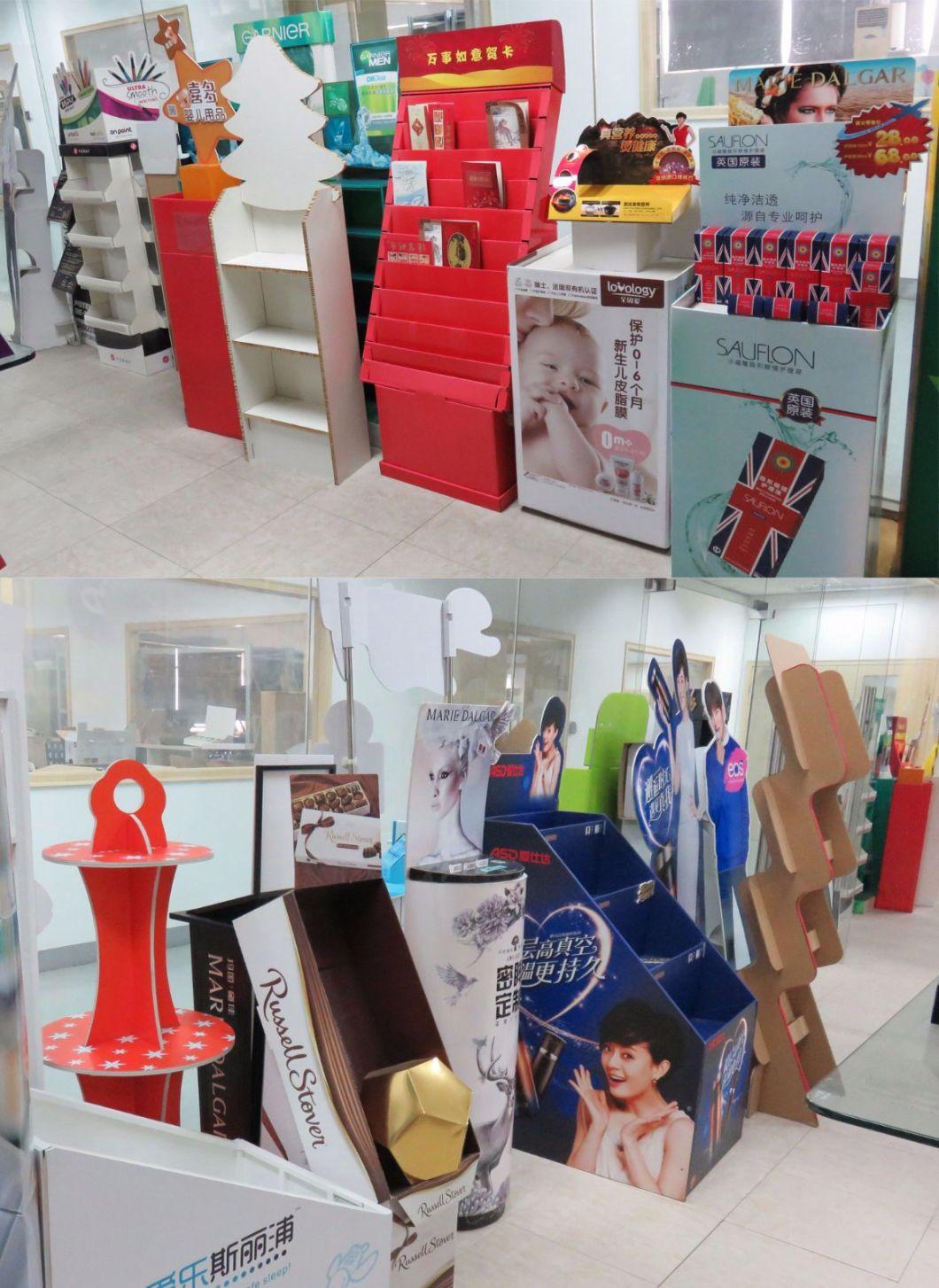 Cardboard Display Floor Shelf Stand Exhibition Display Rack for Packaged Tools