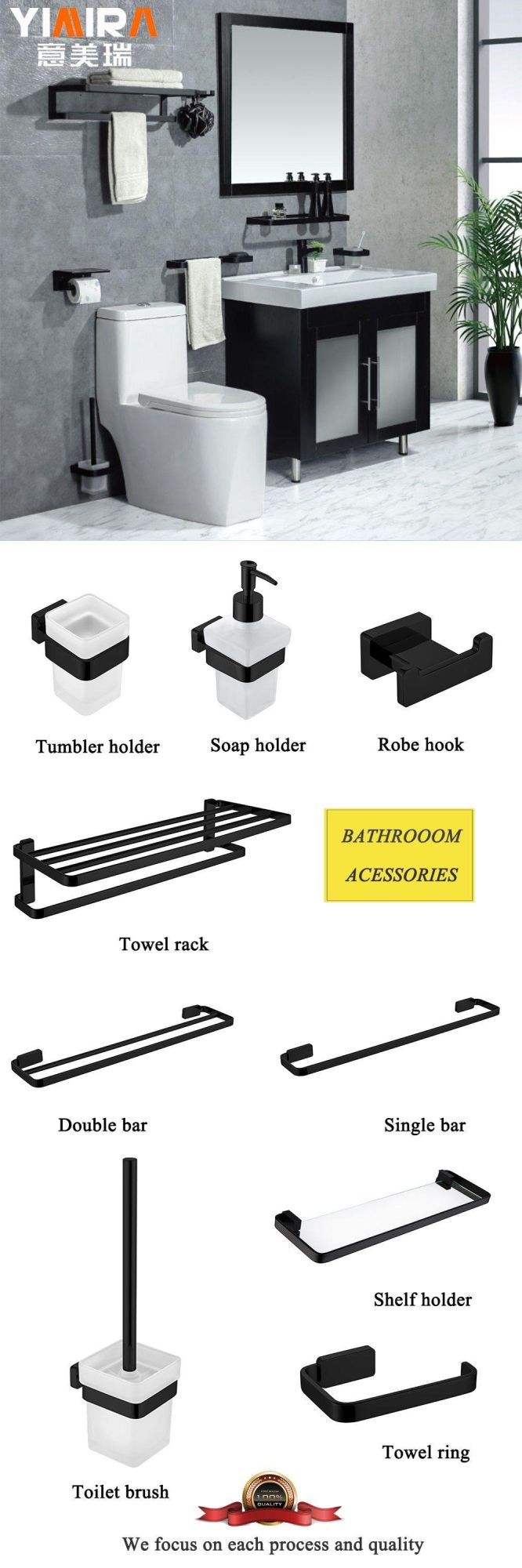 Manufactures Factory Whole Sale Price Bathroom Accessories Towel Rack Mr-S7012b