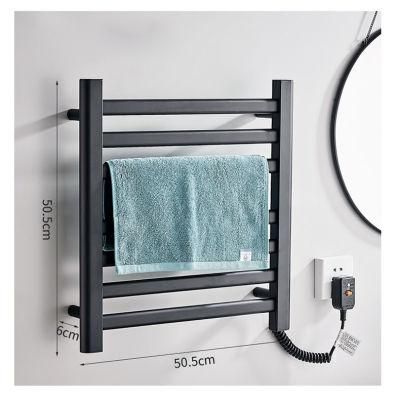 Wall Mounted Towel Warmer Dryer Rack for Bathroom Black Stainless Steel Towel Radiator Electric Heated Towel Rail