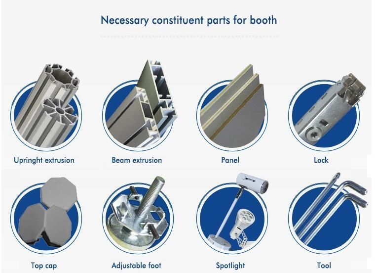 3meters X 3meters Aluminium/Aluminum Extrusion Profiles Exhibition Frame Display Rack Shelf Booth Show Frame Trade Show Frame