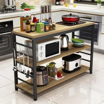 Household Kitchen Table Kitchen Counter Storage Desk Long Table Microwave Oven Rack Oven Rack Floor Multiple Floors