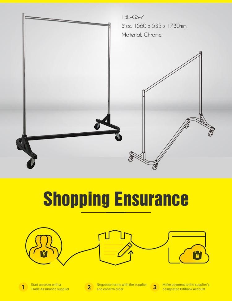Double Sided Adjustable Collapsible Adjustable Chromed Garment Rack