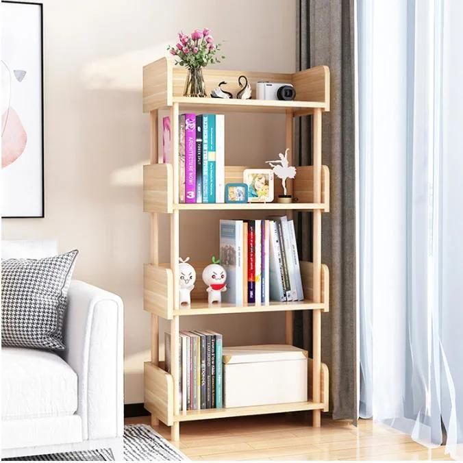 Simple Floor-to-Ceiling Bookshelf Simple Living Room Multi-Layer Shelf Space-Saving Household Children Storage Rack Student Small Bookcase