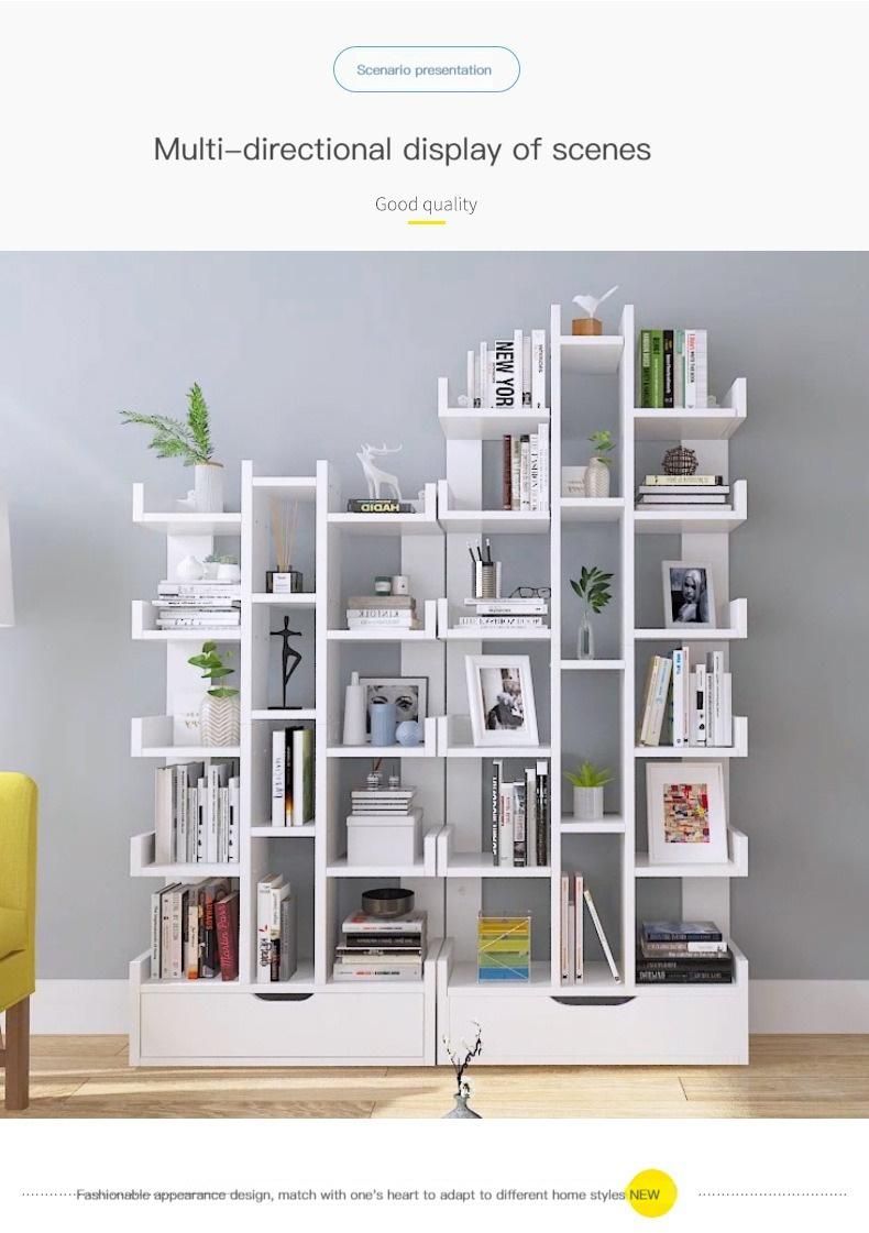 Wooden Home Office Furniture Multi-Layer Space Saving Book Rack