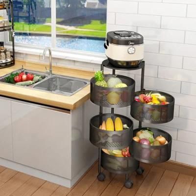 Multi-Layer Kitchen Storage Rotate Basket Rack Supplier