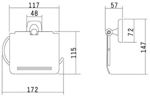 Bathroom Accessories Xt-6370 Stainless Steel and Zinc Alloy Paper Holder with Cover