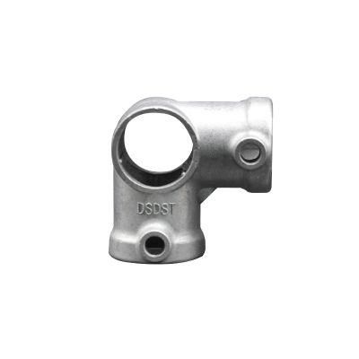 Aluminum Safety Folding Key Clamp 3 Way Through Connector Cross Pipe Fitting