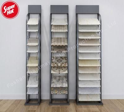 Practical Metal Ceramic Sample Showroom Floor Display, Granite Marble, Mosaic Stone Cabinet Boards, Tile Rack