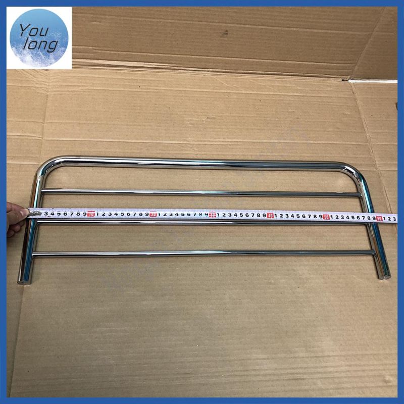 Stainless Steel Chrome Bathroom Lavatory Towel Rack Towel Shelf with Towel Bar