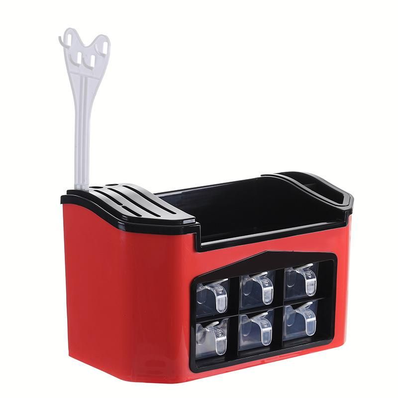 Multifunctional New Product Kitchen Storage Box Household Storage Rack Seasoning Flavor Bottle Cans Combination Knife Rack