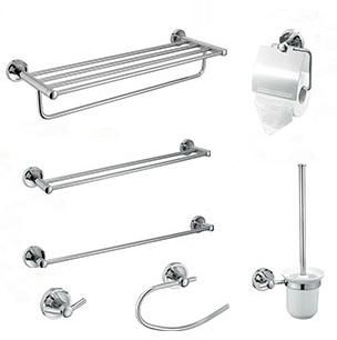 Brass with High Quality Chrome Hotel Bathroom Accessories Set