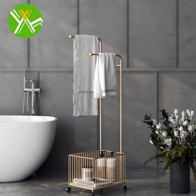 Retro Bathroom Towel Rack Holder Simple Luxury Bathroom Toilet Rack for Bathroom Decoration