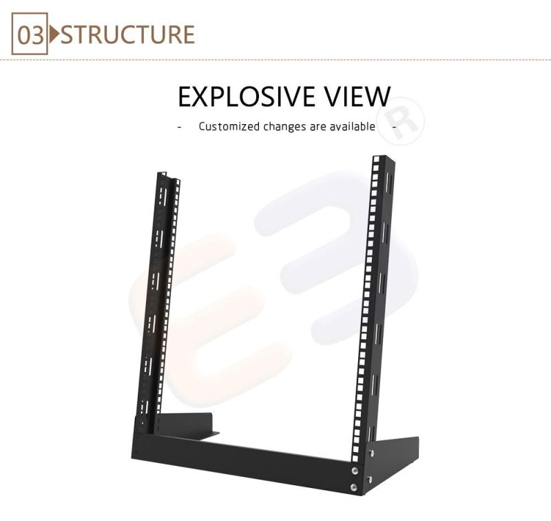Portable 6u 9u 12u Wall Mount It Open Frame 19 Inch Rack Black