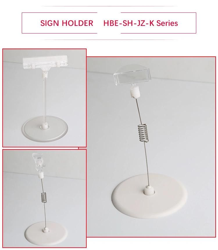 Transparent Pop Strip Sign Holder Display Hook