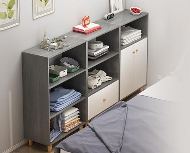 Modern Minimalist Bed End Shelf Storage Cabinet