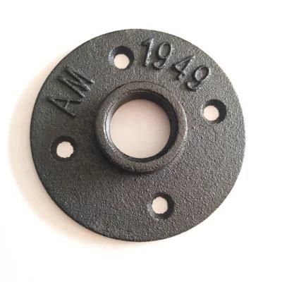 2022 Hot Selling Customized Black Malleable Black Iron Bsp Floor Flange