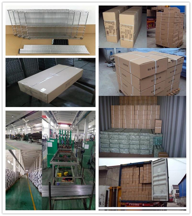 Epoxy Coating and Chrome Plated Layers Mobile Metal Wire Shelving