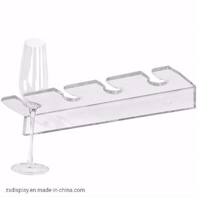 Transparent Acrylic Wall Mount Wineglass Holder Shelf