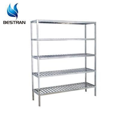 Bt-Gr002 Cheap Stainless Steel Goods Rack with 5 Shelves Goods Storage Rack Price