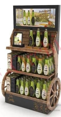 Customized Pop Artificial Wheels Antique Wooden Wine Rack