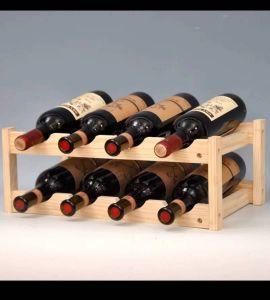 Quality Wooden Wine Bottle Holders Creative Practical Living Room Hotel Decorative Rack