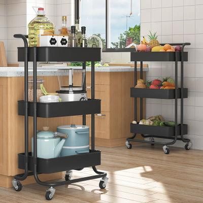 Small Trolley Rack Floor Kitchen Bathroom Removable Snacks Bathroom Bedroom Bedside Storage Rack