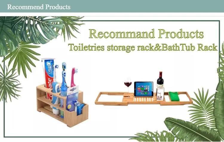 Bathtub Rack Non-Slip Nail-Free Multifunctional Shelving Board Bamboo Bath Rack Folding and Retractable Tray