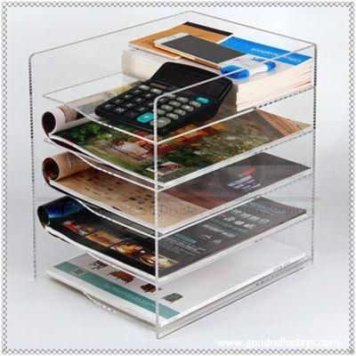 Transparent Acrylic 2/3/4/5 Tiers A4 Paper or Brochure Holder